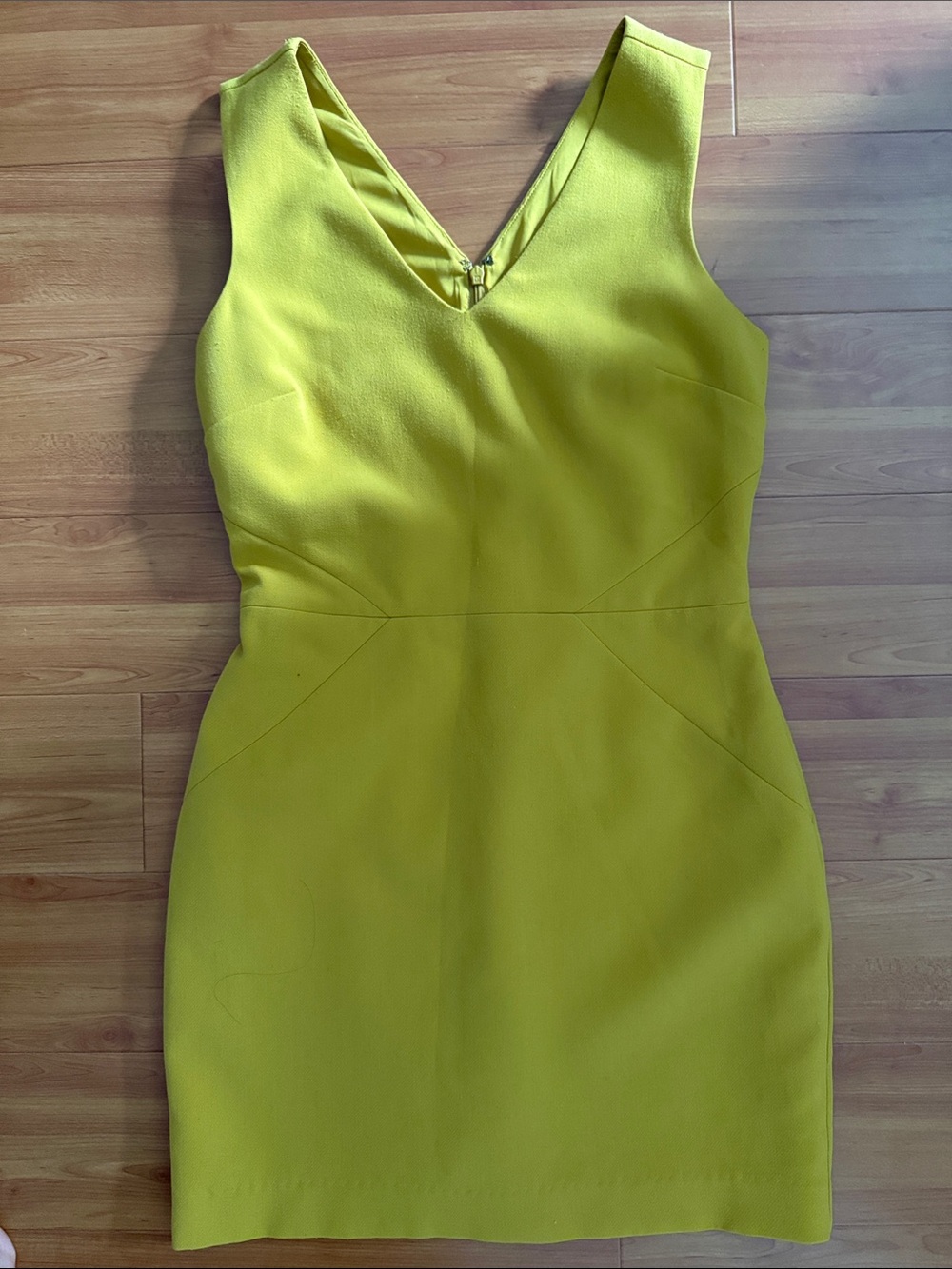 Banana Republic Bright Yellow V-Neck Sheath Dress